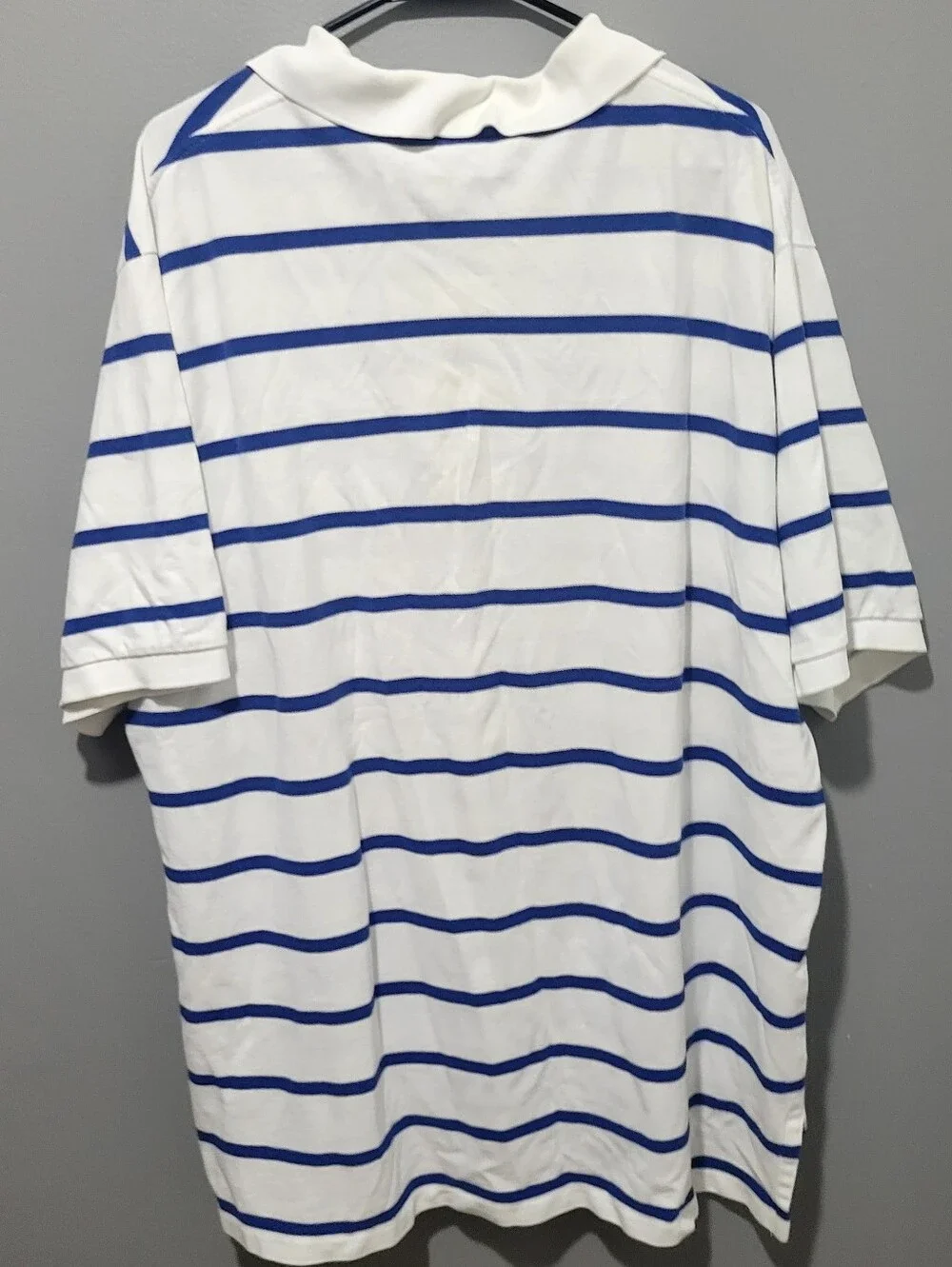 Ralph Lauren By Polo White & Blue Striped Collar Pullover Sz 2xlt